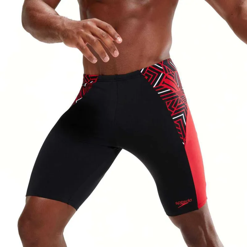 Speedo Men's ECO Endurance+ Splice Jammer V2 Black/Red-5